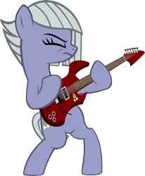 Size: 4894x5942 | Tagged: safe, artist:ironm17, derpibooru import, limestone pie, earth pony, pony, absurd resolution, bipedal, electric guitar, eyes closed, female, guitar, guitarity, heavy metal, mare, metal, simple background, solo, transparent background, vector