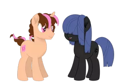 Size: 1024x705 | Tagged: safe, artist:limedreaming, derpibooru import, oc, oc:neigh sayer, oc:think pink, unofficial characters only, earth pony, pony, unicorn, my little pony: the movie, female, male, mare, movie accurate, neink, simple background, stallion, style emulation, transparent background