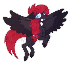 Size: 1056x952 | Tagged: safe, artist:wishing-well-artist, derpibooru import, oc, unofficial characters only, pony, seraph, multiple wings, red and black oc, simple background, solo, transparent background