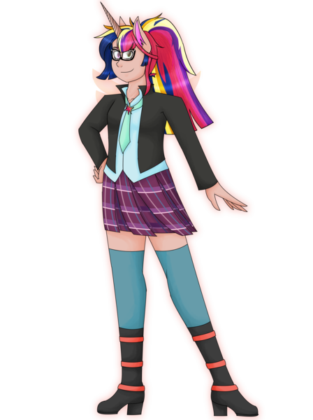 Size: 4869x6528 | Tagged: safe, artist:cornerverse, derpibooru import, sci-twi, sunset shimmer, twilight sparkle, equestria girls, absurd resolution, alternate hairstyle, female, fusion, lesbian, phantom wings, scitwishimmer, shipping, simple background, solo, sunsetsparkle, transparent background