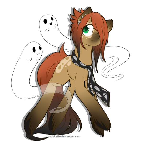 Size: 1024x1024 | Tagged: safe, artist:jadekettu, derpibooru import, oc, oc:spectra, unofficial characters only, ghost, pony, ear piercing, necktie, piercing, simple background, solo, transparent background