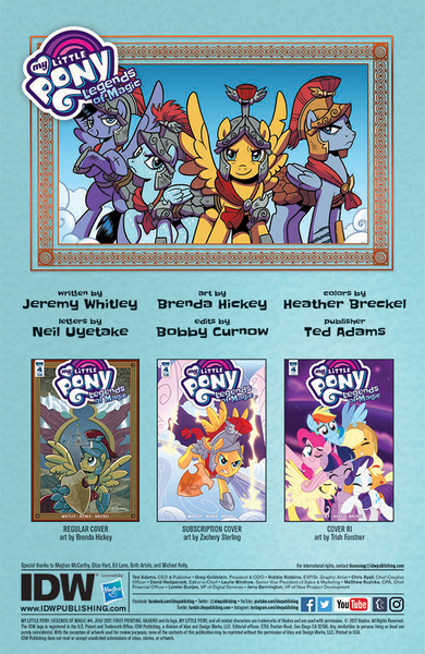 Size: 597x918 | Tagged: safe, artist:brendahickey, derpibooru import, idw, bella breeze, flash magnus, grimhoof, nimbus dash, pegasus, pony, legends of magic, spoiler:comic, spoiler:comiclom4, official comic, preview