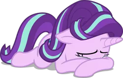 Size: 4500x2857 | Tagged: safe, artist:hendro107, derpibooru import, starlight glimmer, pony, unicorn, a royal problem, .svg available, absurd resolution, crying, prone, sad, sadlight glimmer, simple background, solo, transparent background, vector