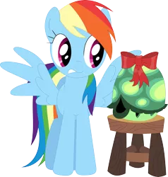 Size: 3419x3590 | Tagged: safe, artist:porygon2z, derpibooru import, rainbow dash, tank, pony, may the best pet win, simple background, transparent background, vector