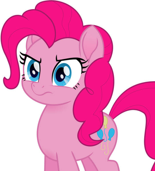 Size: 2683x2970 | Tagged: safe, artist:peahead, derpibooru import, pinkie pie, earth pony, pony, my little pony: the movie, angry, female, frown, mare, movie accurate, movie designs, simple background, solo, transparent background, vector