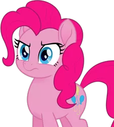 Size: 2683x2970 | Tagged: safe, artist:peahead, derpibooru import, pinkie pie, earth pony, pony, my little pony: the movie, angry, female, frown, mare, movie accurate, movie designs, simple background, solo, transparent background, vector