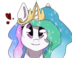 Size: 1024x819 | Tagged: safe, artist:masyaataman, derpibooru import, princess celestia, alicorn, pony, beautiful, bust, cute, cutelestia, female, heart, looking at you, mare, portrait, simple background, smiling, solo, transparent background