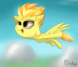 Size: 2900x2500 | Tagged: safe, artist:a8f12, derpibooru import, spitfire, pony, flying, requested art