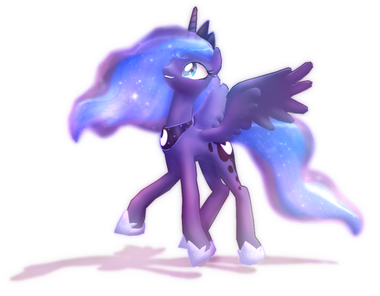 Size: 1151x898 | Tagged: safe, artist:sparkiss-pony, derpibooru import, princess luna, alicorn, pony, 3d, mmd, simple background, solo, transparent background