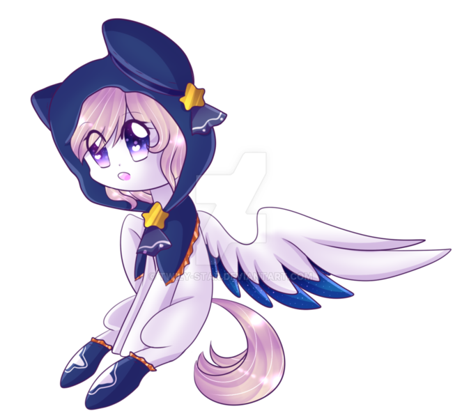 Size: 1024x927 | Tagged: safe, artist:twily-star, derpibooru import, oc, oc:novella night, unofficial characters only, pegasus, pony, clothes, female, mare, simple background, socks, solo, transparent background, watermark