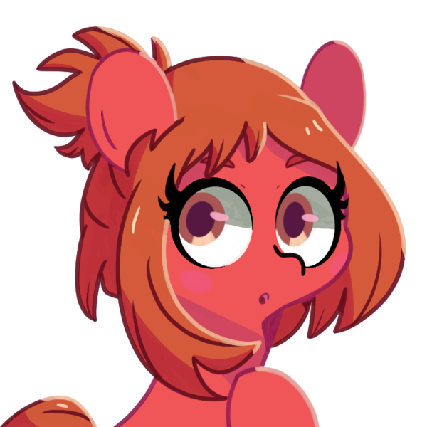 Size: 700x700 | Tagged: safe, artist:turtlefarminguy, derpibooru import, ponified, earth pony, pony, :o, blushing, cute, female, looking at you, mare, my hero academia, ochako uraraka, open mouth, quirked pony, simple background, solo, transparent background, wide eyes