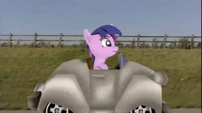 Size: 680x382 | Tagged: safe, artist:goatcanon, derpibooru import, twilight sparkle, twilight sparkle (alicorn), alicorn, pony, 3d, animated, car, cute, driving, gif, green screen, my name is saad, my name is sad, source filmmaker, toontown online