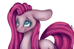 Size: 1024x683 | Tagged: safe, artist:akiraniji, artist:immagoddampony, derpibooru import, pinkie pie, earth pony, pony, collaboration, cute, female, floppy ears, mare, pinkamena diane pie, simple background, smiling, solo, transparent background