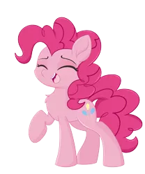 Size: 5000x6000 | Tagged: safe, artist:meowmavi, derpibooru import, pinkie pie, earth pony, pony, absurd resolution, cute, diapinkes, eyes closed, female, mare, open mouth, simple background, smiling, solo, transparent background