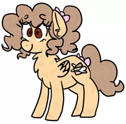 Size: 808x798 | Tagged: safe, artist:sodaaz, derpibooru import, oc, oc:hummingbird cake, unofficial characters only, pegasus, pony, bow, chest fluff, ear fluff, female, magical lesbian spawn, mare, offspring, parent:pinkie pie, parent:rainbow dash, parents:pinkiedash, simple background, white background