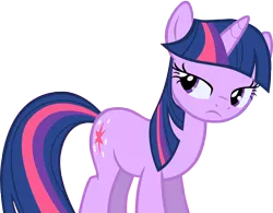 Size: 5686x4430 | Tagged: safe, artist:unfiltered-n, derpibooru import, twilight sparkle, pony, unicorn, boast busters, absurd resolution, female, lidded eyes, mare, sideways glance, simple background, solo, transparent background, unamused, unicorn twilight, vector