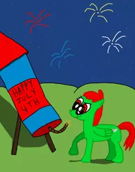 Size: 2197x2789 | Tagged: safe, artist:sb1991, derpibooru import, oc, oc:fire sparks, unofficial characters only, pony, 4th july, 4th of july, american independence day, female, fireworks, holiday, independence day, night, solo