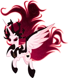 Size: 6000x6786 | Tagged: safe, artist:orin331, derpibooru import, princess flurry heart, alicorn, pony, dancerverse, absurd resolution, alternate universe, black sclera, corrupted, edge, evil, evil flurry heart, female, hoof shoes, image, mare, nightmarified, older, ow the edge, png, red eyes, simple background, solo, transparent background