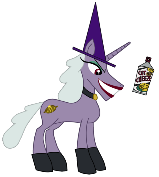 Size: 716x800 | Tagged: safe, derpibooru import, ponified, pony, unicorn, 2 stupid dogs, corn, evil lady, food, simple background, transparent background, two stupid dogs, witch