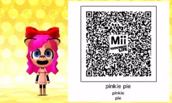 Size: 400x240 | Tagged: safe, derpibooru import, pinkie pie, pony, barely pony related, mii, qr code, tomodachi life