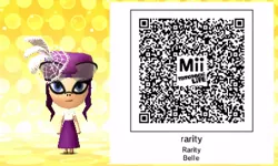 Size: 400x240 | Tagged: safe, derpibooru import, rarity, pony, barely pony related, mii, qr code, tomodachi life