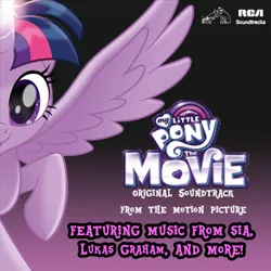 Size: 342x342 | Tagged: safe, artist:cheezedoodle96, artist:sleepysteve95, derpibooru import, twilight sparkle, twilight sparkle (alicorn), alicorn, pony, my little pony: the movie, album cover, fake, fan made, female, hilarious in hindsight, his master's voice, lukas graham, mare, my little pony logo, nipper, phonograph, rca, record player, sia (singer), solo, soundtrack, speculation, unofficial, vector