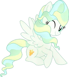 Size: 2061x2289 | Tagged: safe, artist:luckyclau, derpibooru import, vapor trail, pegasus, pony, cute, female, looking at you, mare, one eye closed, simple background, smiling, solo, transparent background, wink