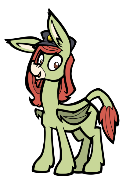 Size: 1462x2060 | Tagged: safe, artist:toonbat, derpibooru import, oc, oc:toonbat, unofficial characters only, bat pony, mule, pony, beard, cap, facial hair, hat, male, youtube link