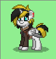 Size: 180x192 | Tagged: safe, derpibooru import, oc, oc:thunder scratch, unofficial characters only, alicorn, pony, pony town, alicorn oc, ear piercing, earring, jewelry, piercing, sword, weapon