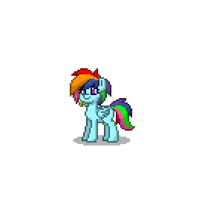 Size: 400x400 | Tagged: safe, derpibooru import, oc, oc:rainbow sparkle, unofficial characters only, pegasus, pony, pony town, blank flank, female, filly, pixel art, simple background, solo, transparent background