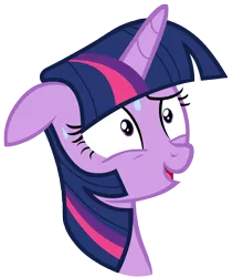 Size: 7000x8300 | Tagged: safe, artist:tardifice, derpibooru import, twilight sparkle, twilight sparkle (alicorn), alicorn, pony, celestial advice, absurd resolution, bust, female, mare, portrait, shrunken pupils, simple background, smiling, solo, sweat, transparent background, vector