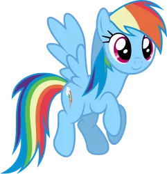 Size: 7000x7260 | Tagged: safe, artist:luckreza8, derpibooru import, rainbow dash, pony, not asking for trouble, absurd resolution, female, mare, simple background, smiling, solo, transparent background, vector
