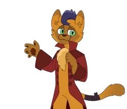 Size: 4015x3457 | Tagged: absurd resolution, abyssinian, anthro, artist:catlover1672, capper dapperpaws, cat, clothes, derpibooru import, male, my little pony: the movie, safe, semi-anthro, simple background, solo, transparent background