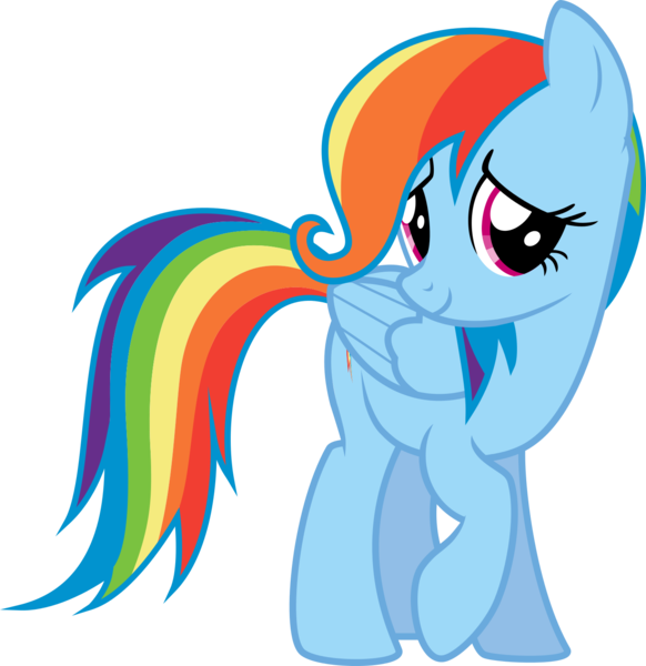 Size: 1403x1446 | Tagged: safe, artist:keronianniroro, derpibooru import, rainbow dash, pegasus, pony, newbie dash, behaving like fluttershy, care mare, cute, dashabetes, dashful, female, inkscape, mare, raised hoof, shy dashie, simple background, solo, transparent background, vector