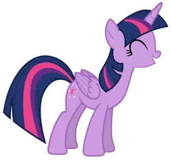 Size: 7300x6762 | Tagged: safe, artist:estories, derpibooru import, twilight sparkle, twilight sparkle (alicorn), alicorn, pony, absurd resolution, eyes closed, female, happy, mare, simple background, solo, transparent background, vector