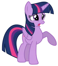 Size: 5778x6495 | Tagged: safe, artist:estories, derpibooru import, twilight sparkle, twilight sparkle (alicorn), alicorn, pony, absurd resolution, female, mare, raised hoof, simple background, solo, transparent background, vector, worried