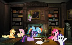 Size: 1920x1200 | Tagged: alicorn, applejack, artist:atomicgreymon, artist:darknisfan1995, artist:dashiesparkle, artist:luckreza8, artist:sbolton123, book, bookshelf, bust, candle, carpet, chair, derpibooru import, dragon, fireplace, fluttershy, library, mane seven, mane six, painting, pillow, pinkie pie, princess sparkle, rainbow dash, rarity, reading, safe, spike, theme, twilight sparkle, twilight sparkle (alicorn), vector, wallpaper, windows, windows 98