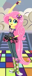 Size: 238x556 | Tagged: safe, artist:unicornsmile, derpibooru import, fluttershy, dance magic, equestria girls, spoiler:eqg specials, ballet, balletshy, clothes, dancing, looking at you, smiling, solo, starsue, tutu