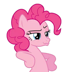 Size: 1842x2049 | Tagged: safe, artist:inudewaruika, derpibooru import, pinkie pie, pony, not asking for trouble, season 7, simple background, smug, transparent background, vector