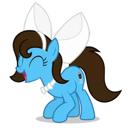 Size: 2800x2800 | Tagged: safe, artist:egstudios93, derpibooru import, oc, oc:bella voce, unofficial characters only, earth pony, pony, blue fur, bow, bowtie, cute, cutie mark, female, high res, mare, simple background, solo, transparent background