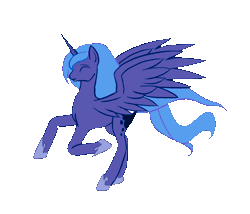 Size: 700x600 | Tagged: safe, artist:eqamrd, derpibooru import, princess luna, alicorn, pony, animated, cute, dumb running ponies, eyes closed, female, galloping, gif, happy, horses doing horse things, lunabetes, majestic, majestic as fuck, mare, missing accessory, running, s1 luna, simple background, smiling, smooth animation, solo, spread wings, sweet dreams fuel, transparent background, walk cycle, walking, windswept mane, wings