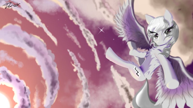 Size: 1920x1080 | Tagged: safe, artist:dranoellexa, derpibooru import, oc, oc:silvia dash, unofficial characters only, pegasus, pony, cloud, falling, female, freefall, mare, sky, solo