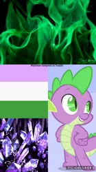 Size: 719x1280 | Tagged: derpibooru import, dragon, gender headcanon, genderqueer, headcanon, lgbt headcanon, safe, spike, watermark