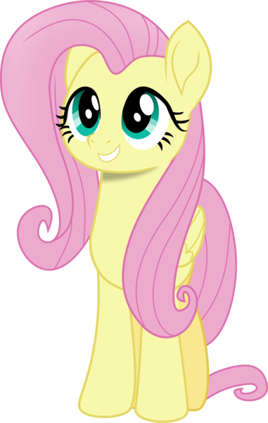 Size: 1180x1858 | Tagged: safe, artist:frownfactory, derpibooru import, fluttershy, pegasus, pony, my little pony: the movie, .svg available, female, folded wings, mare, simple background, smiling, solo, standing, svg, transparent background, vector