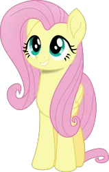 Size: 1180x1858 | Tagged: safe, artist:frownfactory, derpibooru import, fluttershy, pegasus, pony, my little pony: the movie, .svg available, female, folded wings, mare, simple background, smiling, solo, standing, svg, transparent background, vector