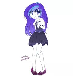 Size: 511x537 | Tagged: safe, artist:windymils, derpibooru import, oc, oc:windy cloud, unofficial characters only, equestria girls, base used, clothes, equestria girls-ified, shoes, simple background, socks, solo, white background