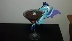 Size: 1152x648 | Tagged: safe, artist:earthenpony, derpibooru import, princess ember, spike, dragon, pony, cup, cup of pony, female, irl, male, micro, photo, sculpture, traditional art