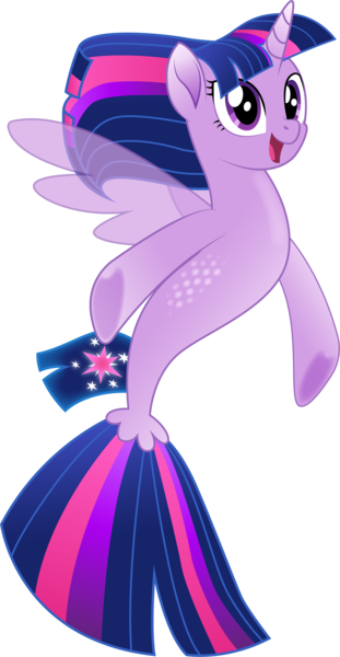 Size: 1619x3120 | Tagged: safe, artist:infinitewarlock, derpibooru import, twilight sparkle, twilight sparkle (alicorn), alicorn, pony, seapony (g4), my little pony: the movie, cute, female, fin wings, mare, open mouth, seaponified, seapony twilight, simple background, solo, species swap, transparent background, underhoof, vector