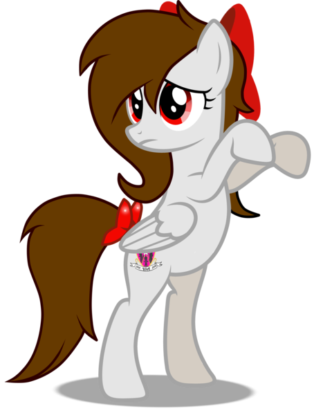 Size: 4800x6350 | Tagged: safe, artist:rsa.fim, derpibooru import, oc, oc:whisper hope, unofficial characters only, pegasus, pony, absurd resolution, bipedal, bow, female, hoofy-kicks, mare, mexican, red eyes, ribbon, simple background, solo, tail bow, tail wrap, transparent background, unitárium, vector