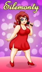 Size: 2500x4253 | Tagged: absurd resolution, artist:aleximusprime, birthday gift, cute, derpibooru import, eilemonty, gift art, horse famous, human, human form, humanized, microphone, oc, oc:eilemonty, safe, singer, singing, solo, unofficial characters only, voice actor